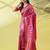 Pink pure silk woven zari work saree with blouse