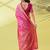 Pink pure silk woven zari work saree with blouse