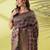 Magenta pure silk woven zari work saree with blouse