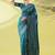 Light blue pure silk woven zari work saree with blouse
