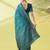 Light blue pure silk woven zari work saree with blouse