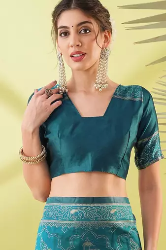 Light blue pure silk woven zari work saree with blouse