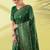 Green pure silk woven zari work saree with blouse