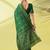 Green pure silk woven zari work saree with blouse