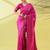 Pink pure silk woven zari work saree with blouse