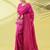 Pink pure silk woven zari work saree with blouse