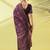 Magenta pure silk woven zari work saree with blouse