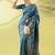 Light blue pure silk woven zari work saree with blouse
