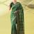 Green pure silk woven zari work saree with blouse