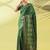 Green pure silk woven zari work saree with blouse