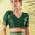 Green pure silk woven zari work saree with blouse