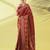 Maroon pure silk woven zari work saree with blouse