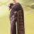 Magenta pure silk woven zari work saree with blouse