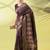 Magenta pure silk woven zari work saree with blouse