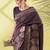Magenta pure silk woven zari work saree with blouse