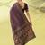 Magenta pure silk woven zari work saree with blouse