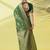 Green pure silk woven zari work saree with blouse
