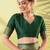 Green pure silk woven zari work saree with blouse