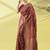 Maroon pure silk woven zari work saree with blouse