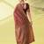 Maroon pure silk woven zari work saree with blouse