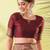 Maroon pure silk woven zari work saree with blouse