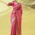 Pink pure silk woven zari work saree with blouse