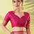 Pink pure silk woven zari work saree with blouse