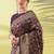 Magenta pure silk woven zari work saree with blouse