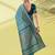 Light blue pure silk woven zari work saree with blouse