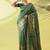 Green pure silk woven zari work saree with blouse