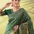 Green pure silk woven zari work saree with blouse