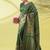 Green pure silk woven zari work saree with blouse