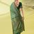 Green pure silk woven zari work saree with blouse