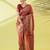 Maroon pure silk woven zari work saree with blouse