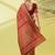 Maroon pure silk woven zari work saree with blouse