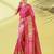 Pink pure silk woven zari work saree with blouse