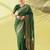 Green pure silk woven zari work saree with blouse