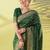 Green pure silk woven zari work saree with blouse
