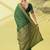 Green pure silk woven zari work saree with blouse