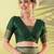 Green pure silk woven zari work saree with blouse