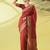 Maroon pure silk woven zari work saree with blouse
