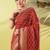 Maroon pure silk woven zari work saree with blouse