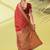 Maroon pure silk woven zari work saree with blouse