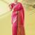 Pink pure silk woven zari work saree with blouse