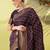 Magenta pure silk woven zari work saree with blouse