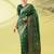 Green pure silk woven zari work saree with blouse