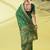 Green pure silk woven zari work saree with blouse