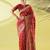 Maroon pure silk woven zari work saree with blouse