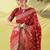 Maroon pure silk woven zari work saree with blouse