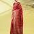 Maroon pure silk woven zari work saree with blouse